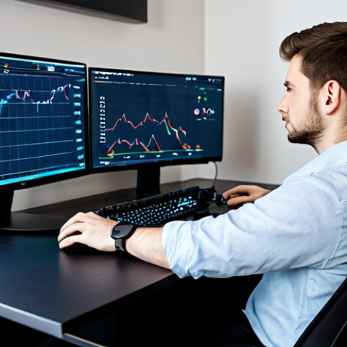 Home 9 A focused young adult, fully clothed in professional business casual attire, seated comfortably in an ergonomic chair, intently gazing at multiple large monitors displaying abstract data graphs and conceptual racing track layouts. One hand lightly rests on a modern gaming controller or keyboard. The scene is a clean, well-lit modern home office or gaming den, with soft ambient lighting and subtle tech accessories on the desk. Emphasize deep concentration and strategic thinking. Professional photography, high-resolution, sharp focus, natural pose, perfect anatomy, correct proportions, well-formed hands, proper finger count, natural body proportions, safe for work, appropriate content, fully clothed, modest clothing, professional dress, family-friendly.